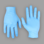 blue disposable nitrile gloves