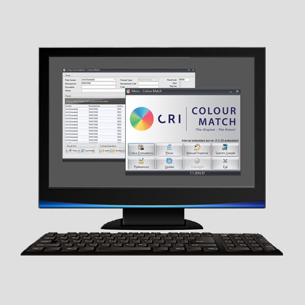 colour match application and paint mixing software